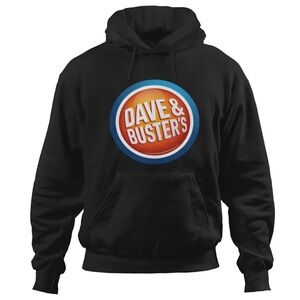 Dave & Busters Logo Hanes Hoodie- Black Size Medium